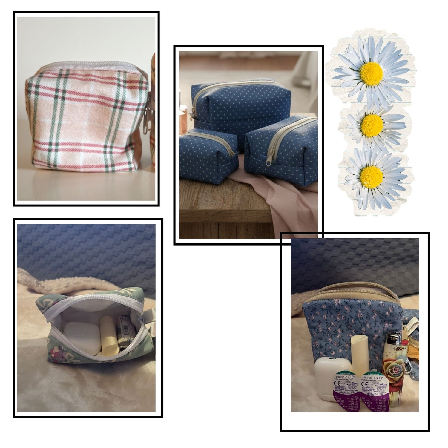 Essential trio Makeup bag/pouch