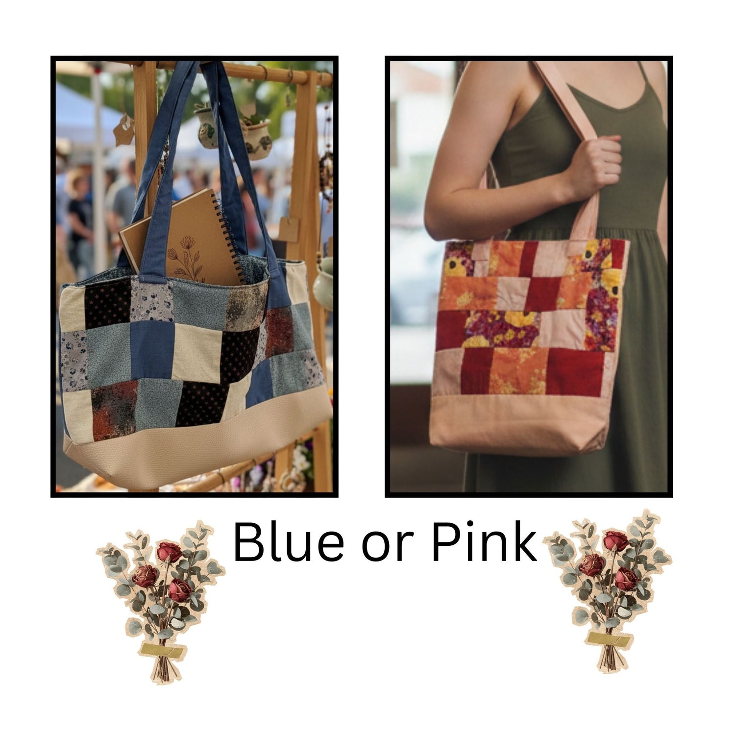 oversized quilted patchwork totes