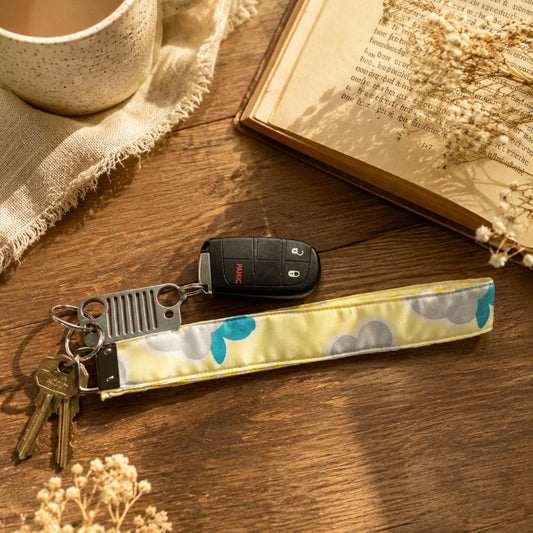 Handmade Quilted Coordinating Wristlet Keychain