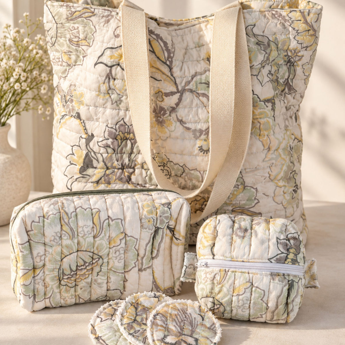 The Sunday Garden Limited Collection | 5-Piece Upcycled Tote Set