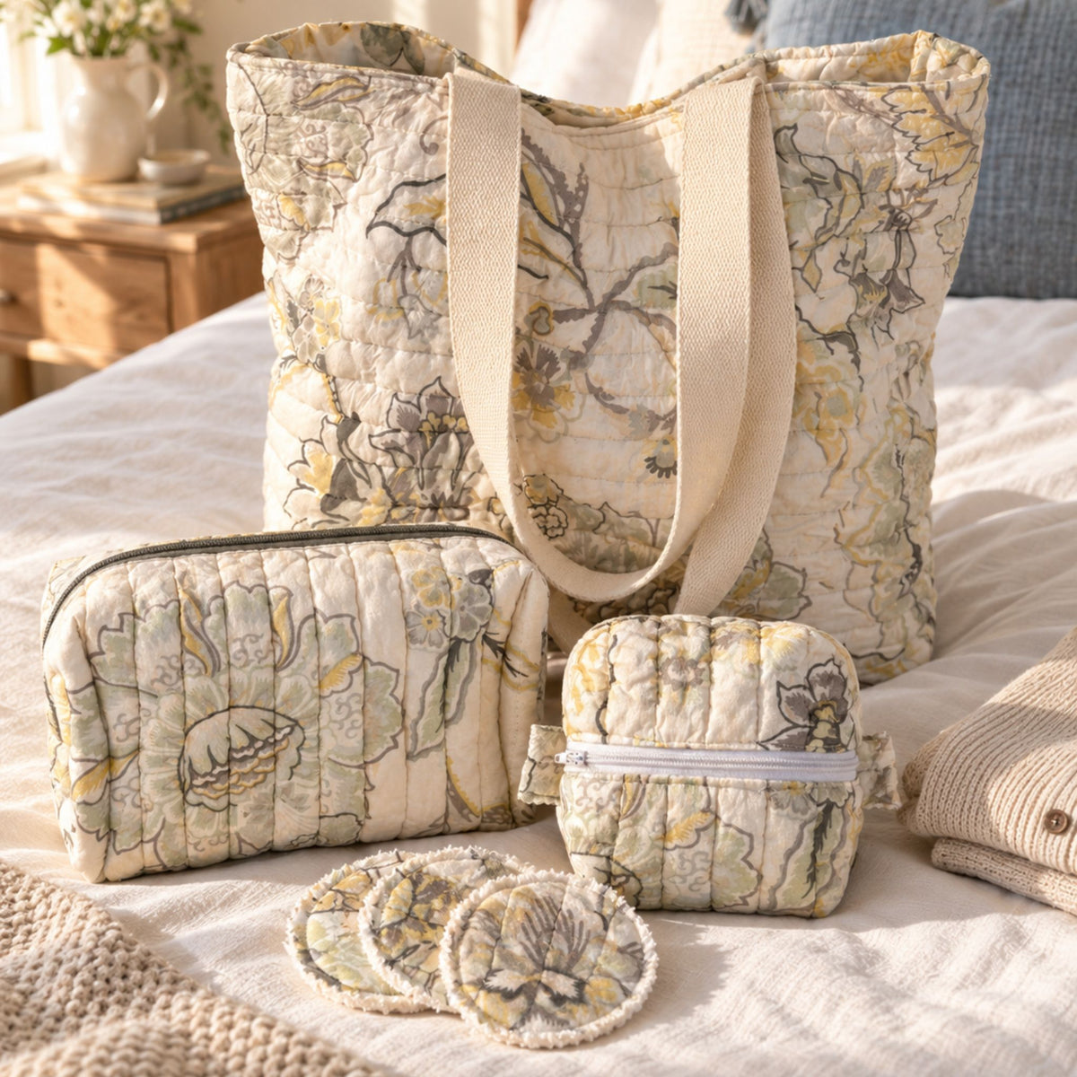 The Sunday Garden Limited Collection | 5-Piece Upcycled Tote Set