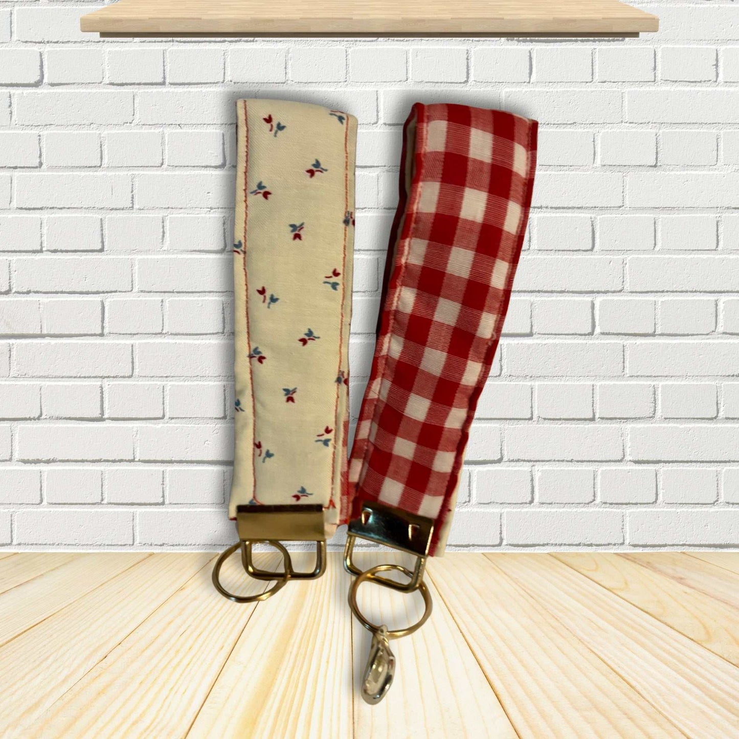 Red Gingham Wristlet