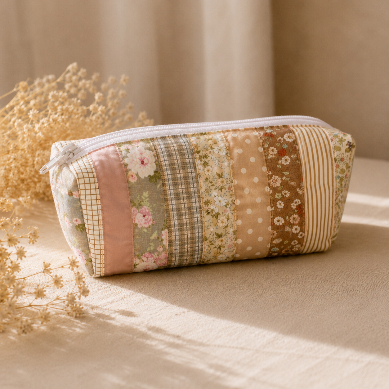 Handmade Quilted Coordinating Makeup Bag